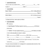 A car purchase agreement form is written in english.