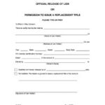 A picture of an official release form for a